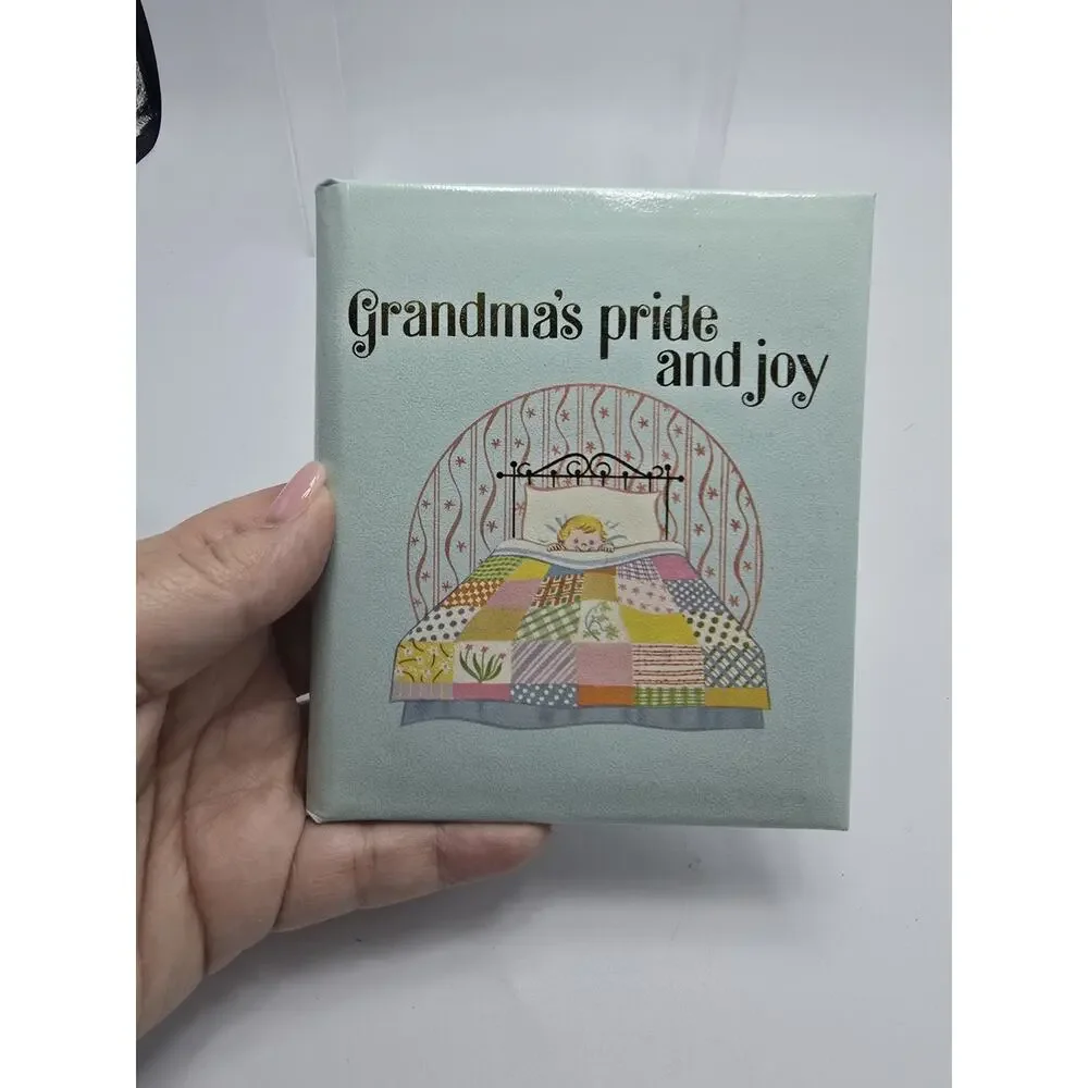 Photo Album Grandmas Pride & Joy Brag Book Sanitoy Taiwan 10 Pg 3 x 4 Vintage
